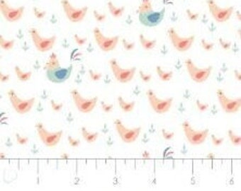 CAMELOT FABRICS, Chickens in Peach, 21170703, 01, Cluck, Moo, Oink, Camelot Fabrics, 100% Cotton, quilt cotton