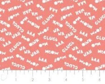 CAMELOT FABRICS, Sounds in Pink, 21170706, 01, Cluck, Moo, Oink, Camelot Fabrics, 100% Cotton, quilt cotton