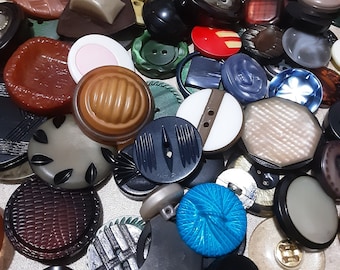 50 Vintage buttons, 1940-1960, art deco style button, 10mm - 30mm, vintage button, different color and size,