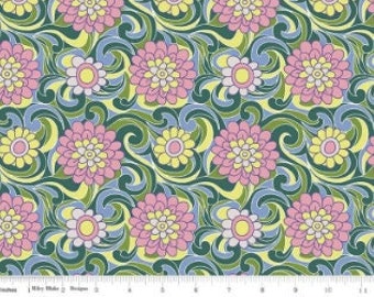 LIBERTY FABRICS, Carnaby, Carnation Carnival, 100% coton - Liberty de Riley Blake Designs