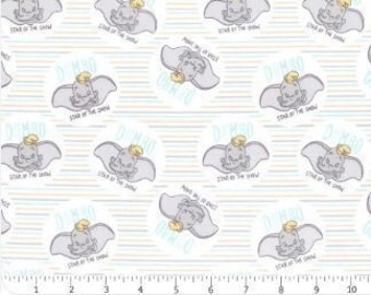 CAMELOT FABRICS, DUMBO of Disney, white, 85160304 - My Little Circus of Camelot Fabrics