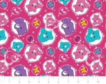 QUILT FABRIC Care Bears, 100% cotton, cotton quilt, cotton designer - Care Bears de Camelot Fabrics