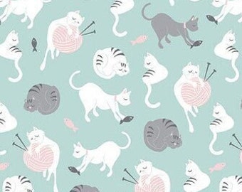 RILEY BLAKE, Cat, cotton quilt, cotton designer - Purrfect Day de Riley Blake designs