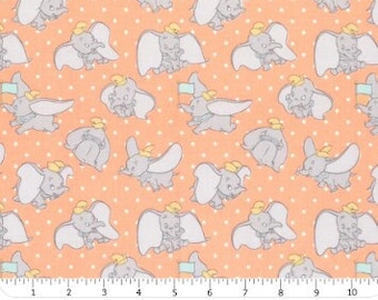 CAMELOT FABRICS, DUMBO of Disney, peach, 85160305 - My Little Circus of Camelot Fabrics