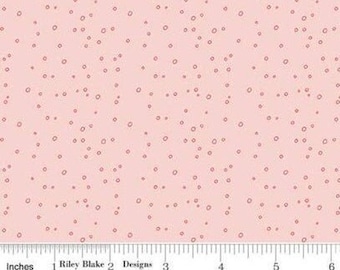 RILEY BLAKE, Dot, Strawberry Honey, C10247, BLUSH, cotton quilt, cotton designer