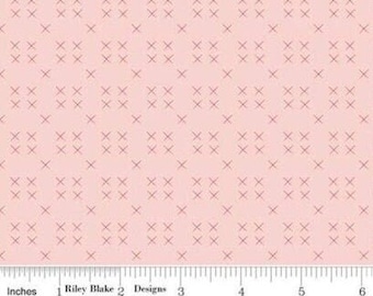 RILEY BLAKE, Stitch, BLUSH, cotton quilt, cotton designer- Strawberry Honey de Riley Blake Designs