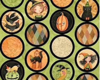 RILEY BLAKE, Circles, Halloween Whimsy, 11825, cotton quilt, cotton designer