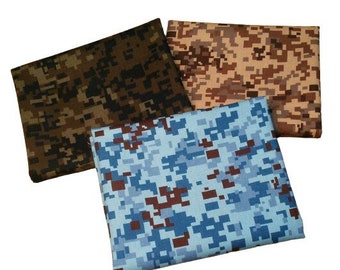 END OF COLLECTION, 3 prints, Camo, 100% cotton, Robert Kaufman