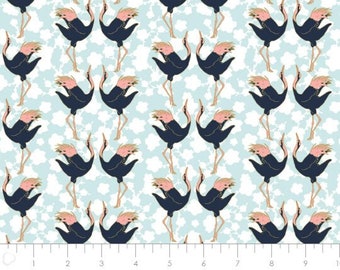 CAMELOT FABRICS, Birds, 100% cotton - Mistic Crane de Camelot Fabrics