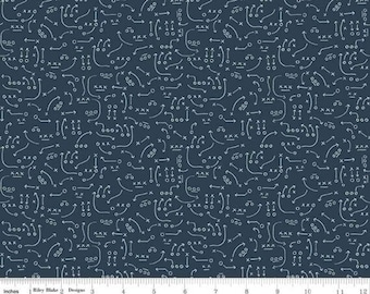 RILEY BLAKE, Navy, Varsity, 7434, quilt cotton, designer cotton