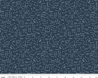 RILEY BLAKE, Navy, Varsity, 7434, quilt cotton, designer cotton