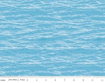 RILEY BLAKE, Cloud effect, or wave, Lake blue, 100% cotton, cotton quilt, cotton designer - 8731 de Riley Blake Designs