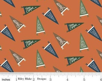 RILEY BLAKE, Adventure is Calling of Riley Blake Designs, ORANGE, 10723 , fabric, cotton, quilt cotton