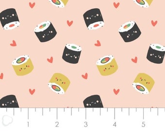 QUILT FABRIC Makilove, Sushi, On a Roll, 21210205, 100% cotton, quilt cotton - On a Roll de Camelot Fabrics