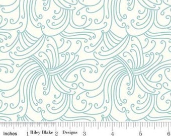 RILEY BLAKE, Swirl, Cream, Riptide, 10302, cotton quilt, cotton designer