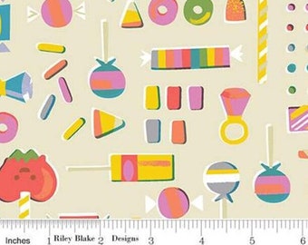 QUILT FABRIC HALLOWEEN Candy, 100% cotton, quilt cotton- Tiny Treaters de Riley Blake Designs