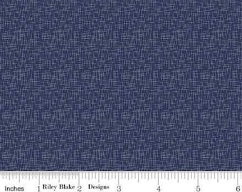 RILEY BLAKE, Navy, Mini-Hashtag, cotton quilt, cotton designer - 110 de Riley Blake Designs
