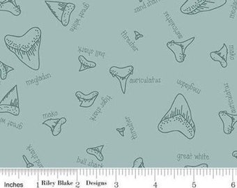 RILEY BLAKE, Sharks Teeth, cotton quilt, cotton designer - Riptide de Riley Blake Designs