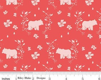 RILEY BLAKE, Bear, cotton quilt, cotton designer- Strawberry Honey de Riley Blake Designs