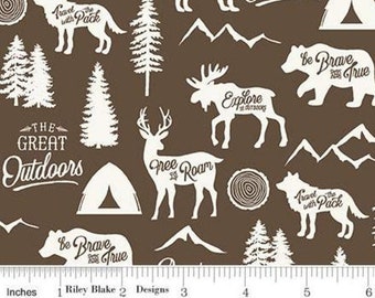 RILEY BLAKE, animals, 100% cotton, quilt cotton - Adventure is Calling de Riley Blake designs