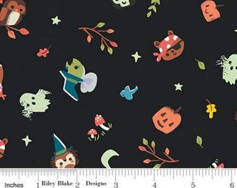 RILEY BLAKE, Halloween, CHARCOAL, Tiny Treaters, 10481, Riley Blake, fabric, cotton, quilt cotton