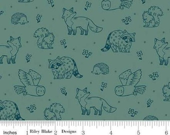 RILEY BLAKE, animal silhouette pattern, 100% cotton - Camp Woodland de Riley Blake Designs