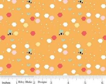 RILEY BLAKE, Bee, cotton quilt, cotton designer- Strawberry Honey de Riley Blake Designs