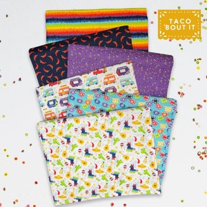 6 prints, Taco'sBout It of CAMELOT FABRICS