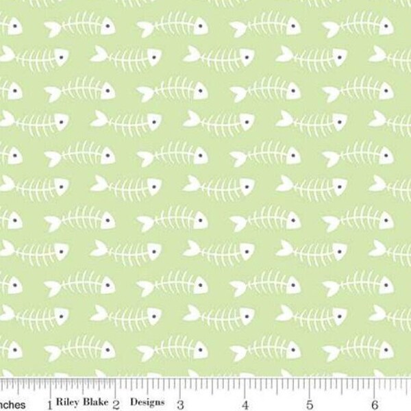 RILEY BLAKE, Fishbones, cotton quilt, cotton designer - Purrfect Day de Riley Blake designs