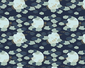 quilt cotton col 03 Camelot Fabric 29180205 Flower Mistic Cranes