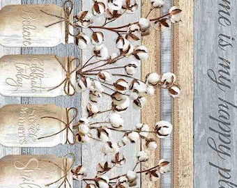 TIMELESS TREASURES, Mason Jars, 100% cotton, cotton quilt, cotton designer - 7176 de Timeless Treasures