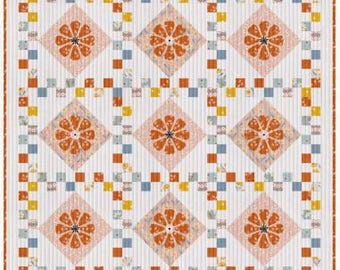 PDF, FLOWER POWER Quilt, 48'' X 48'', Tutoriel - Daisy Dukes of Camelot Fabrics