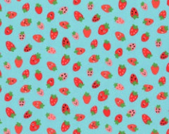 ROBERT KAUFMAN, Strawberry, 100% cotton, cotton quilt, cotton designer - Farm to Table de Robert Kaufman