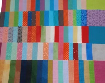100 squares 4 inchs or 5 inchs, VARIOUS COLORS, Pre-cuts fabric