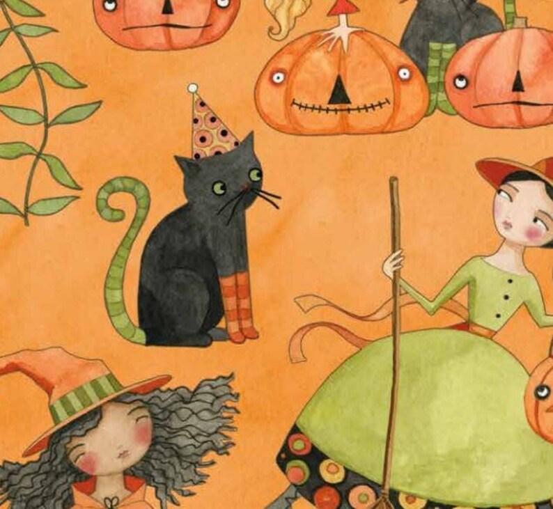 RILEY BLAKE, Main, Halloween Whimsy, 11820, cotton quilt, cotton designer image 1