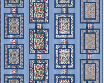 PDF, FRAMED Quilt, 80'' X 96'', Tutoriel - Sweet Summer of Camelot Fabrics