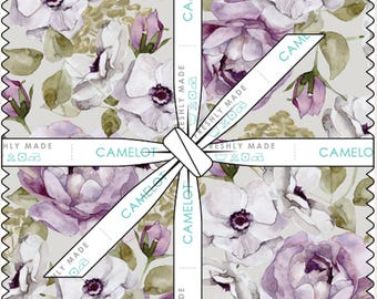 QUILT FABRICS, 42 squares 10 inchs, Foral, 100% cotton, quilt cotton - Morning Lilac of Camelot Fabrics