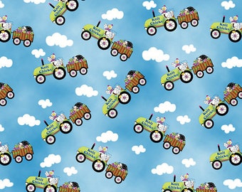 QUILT FABRIC tractor, 100% Cotton - 1458 d'Henry Glass and Co