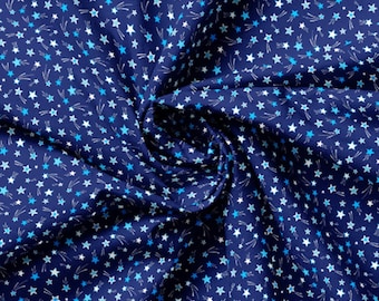 Fabric cotton Stars, Navy, 68240105, 02, QUILT FABRICS, 100% cotton, quilt cotton - Astro Pop of Camelot Fabrics