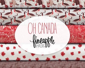 QUILT FABRICS, 12 prints, 100% cotton - Oh Canada de Camelot Fabrics