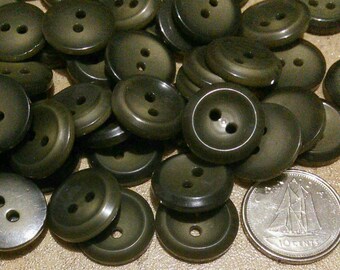 15mm, 12-50-200 buttons OLIVE GREEN glossy, BTN 40