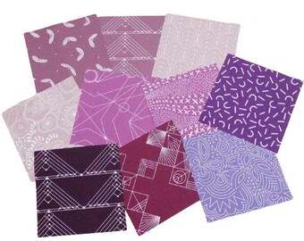 SALE, 42 squares 5 inchs, VIOLET, cotton quilt, cotton designer - Century d'Andover Fabrics