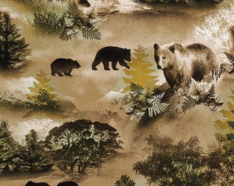 BENARTEX FABRICS, Bear, Lodge Life, 100% cotton, cotton quilt, cotton designer - 8972 de Benartex Fabrics