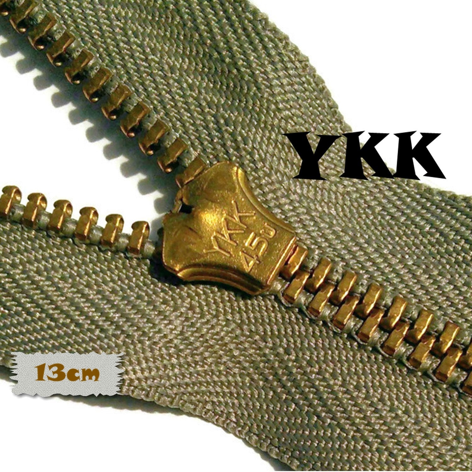YKK 13cm Zipper Cursor 45U Taupe 5 Inch Metal Zipper Etsy
