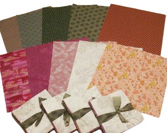 10 Pre-Cut cotton, Charm pack - Marcus Fabrics