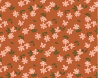 QUILT FABRICS, Pressed Petals Terra Cotta, 58230404-03, 100% cotton, quilt cotton - Botany Collection of Camelot Fabrics