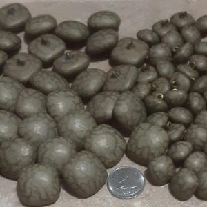12 Buttons, 12mm and 20mm, Button MARBLE Laiton, buttonVintage