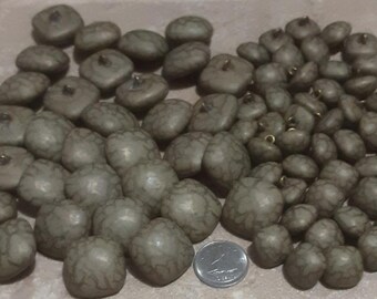 12 Buttons, 12mm and 20mm, Button MARBLE Laiton, buttonVintage