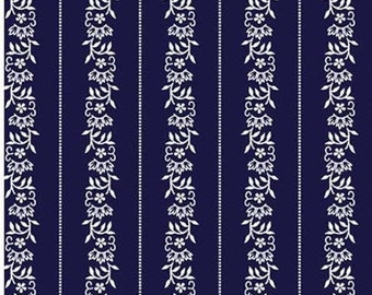 QUILT FABRIC Stripe Navy, 100% cotton, cotton quilt, cotton designer - Somerset de Benartex Fabrics