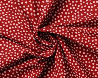 QUILT FABRICS, DOTS, red, 49240407, 03, 100% cotton, quilt cotton - Pinguin Party of Camelot Fabrics